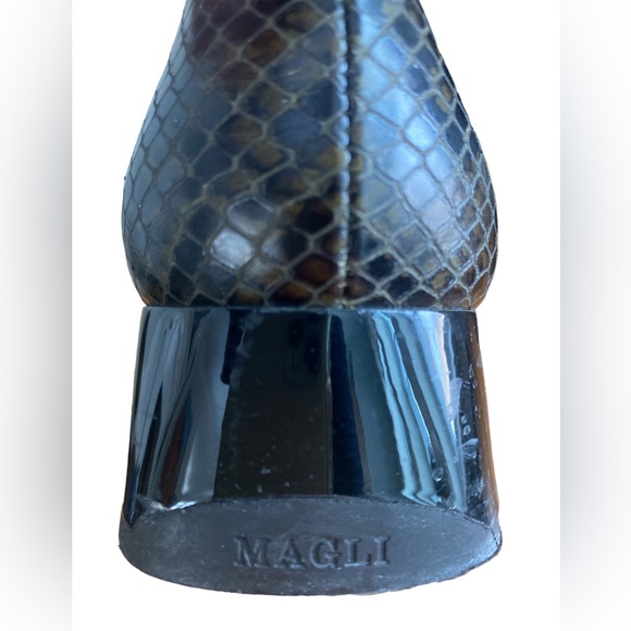 Magli Classic Animal Print Snakeskin Pump Shoe Size 40 / 9-9.5 - Picture 3 of 9